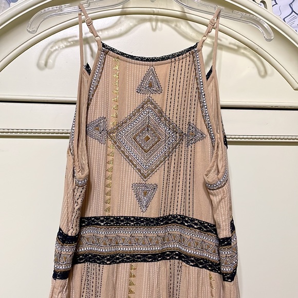 Anthropologie bohemian dress boho frill 4 petite. - Picture 5 of 11